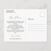 Ändern Sie das Datum, an dem das ChicRose-Gold zur Postkarte (Rückseite)