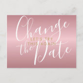 Ändern Sie das Datum, an dem das ChicRose-Gold zur Postkarte (Vorderseite)