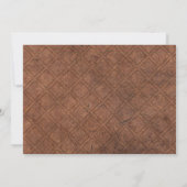 Ändern Sie das Datum, an dem das dunkelbraune Perg Save The Date (Rückseite)