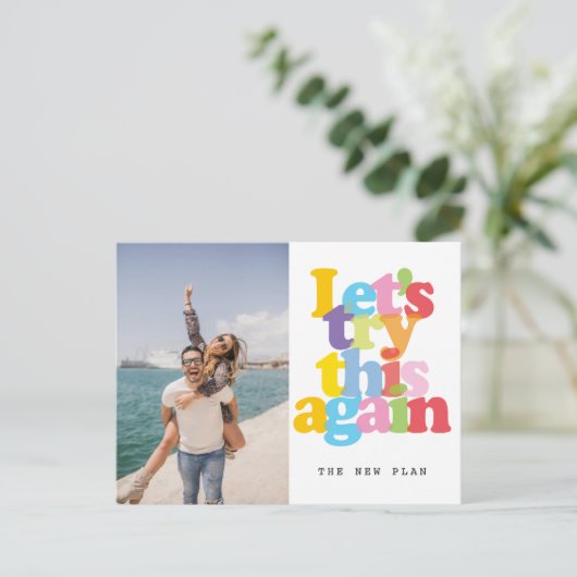 Ändern Sie das Datum, an dem das Ereignis verschob Postkarte (Stehend Vorderseite)