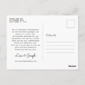 Ändern Sie das Datum, an dem das Ereignis verschob Postkarte (Rückseite)