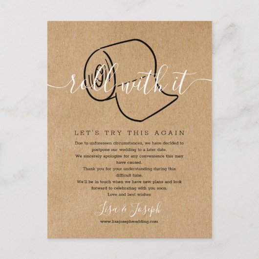 Ändern Sie das Datum, an dem das rustikale Foto zu Postkarte (Vorderseite)