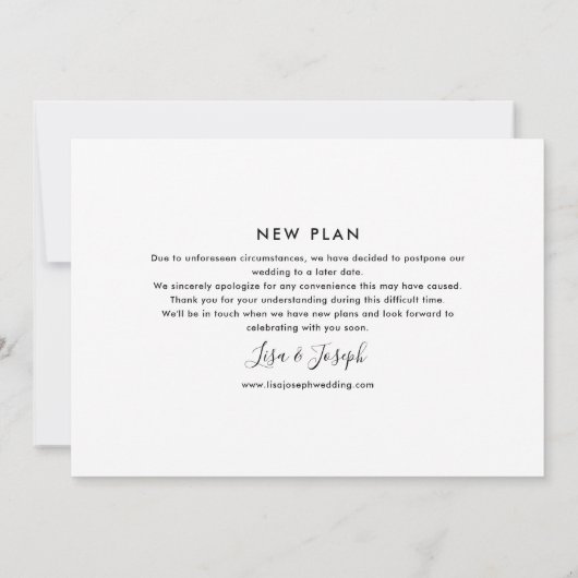 Ändern Sie das Datum, an dem das stornierte Ereign Einladung (Rückseite)