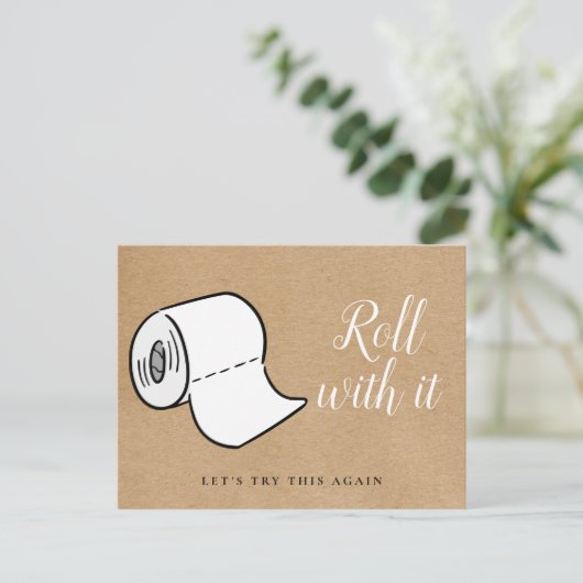 Ändern Sie das Datum, an dem das stornierte Ereign Postkarte (Stehend Vorderseite)