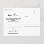 Ändern Sie das Datum, an dem das stornierte Ereign Postkarte (Rückseite)