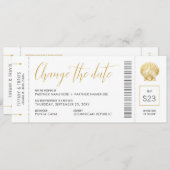 Ändern Sie das Datum, an dem der Boarding den Gold Save The Date (Vorne/Hinten)