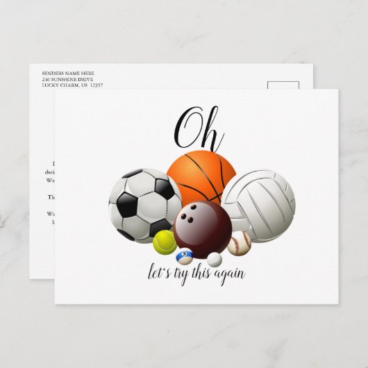 Ändern Sie das Datum, an dem der gestoppte Ereigni Ankündigungspostkarte (Vorne/Hinten)