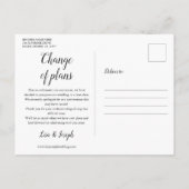 Ändern Sie das Datum, an dem der gestoppte Ereigni Ankündigungspostkarte (Rückseite)