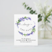 Ändern Sie das Datum, an dem die Blumenhochzeit ve Postkarte (Stehend Vorderseite)