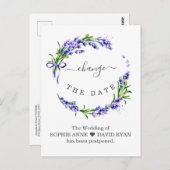 Ändern Sie das Datum, an dem die Blumenhochzeit ve Postkarte (Vorne/Hinten)