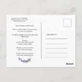 Ändern Sie das Datum, an dem die Blumenhochzeit ve Postkarte (Rückseite)