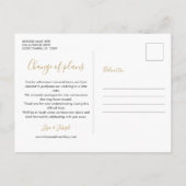 Ändern Sie das Datum, an dem die Chic-Rose zurückg Postkarte (Rückseite)