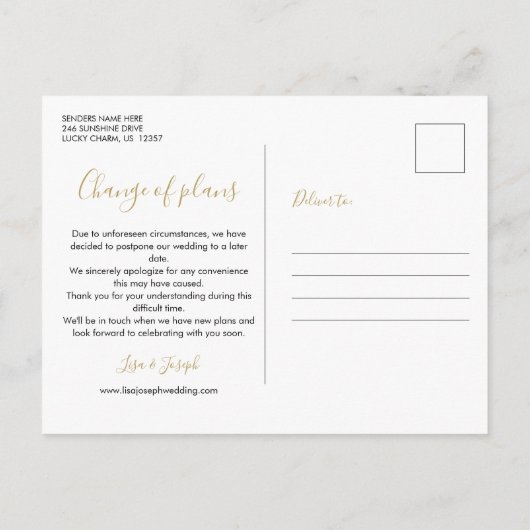 Ändern Sie das Datum, an dem die Chic-Rose zurückg Postkarte (Rückseite)