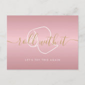 Ändern Sie das Datum, an dem die Chic-Rose zurückg Postkarte (Vorderseite)