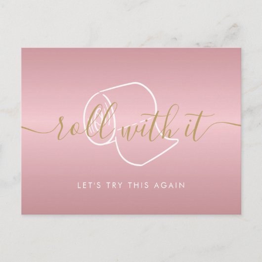 Ändern Sie das Datum, an dem die Chic-Rose zurückg Postkarte (Vorderseite)