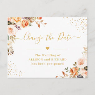 Ändern Sie das Datum, an dem die Gold-Blume im Her Postkarte