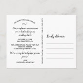 Ändern Sie das Datum, an dem die Hochzeit 4 versch Postkarte (Rückseite)