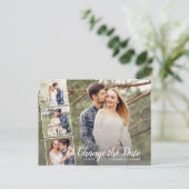 Ändern Sie das Datum, an dem die Hochzeit 4 versch Postkarte (Stehend Vorderseite)