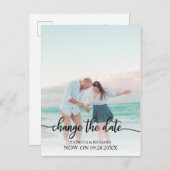 Ändern Sie das Datum, an dem die Hochzeit verschob Postkarte (Vorne/Hinten)