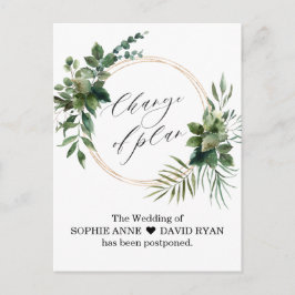 Ändern Sie das Datum, an dem die Hochzeit von Gree Postkarte