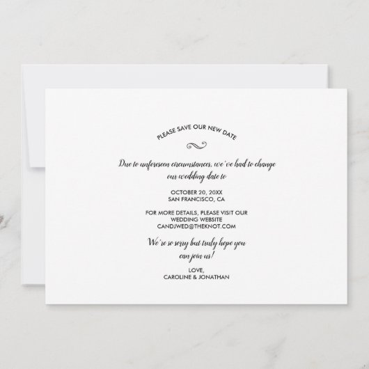 Ändern Sie das Datum, an dem die Hochzeitsfotograf (Rückseite)