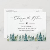 Ändern Sie das Datum, an dem die Pinienbäume im Wi Postkarte (Vorne/Hinten)