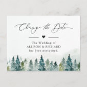 Ändern Sie das Datum, an dem die Pinienbäume im Wi Postkarte (Vorderseite)