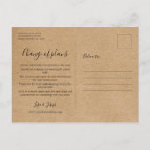 Ändern Sie das Datum, an dem die Rustikal abgesagt Postkarte (Rückseite)