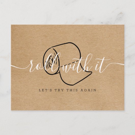 Ändern Sie das Datum, an dem die Rustikal abgesagt Postkarte (Vorderseite)