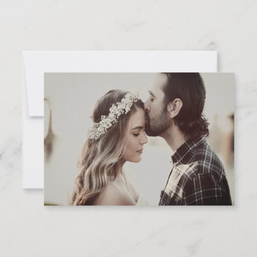 Ändern Sie das Datum, an dem die Wedding Simple Fo (Rückseite)