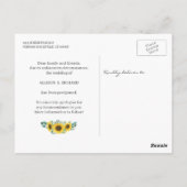 Ändern Sie das Datum, an dem Eukalyptus Sunflower  Postkarte (Rückseite)