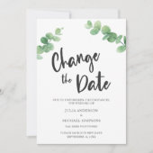 Ändern Sie das Datum, an dem Eukalyptus verschoben Einladung (Vorderseite)