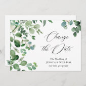 Ändern Sie das Datum, an dem Eukalyptus Wasserfarb Einladung (Vorne/Hinten)