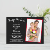 Ändern Sie das Datum, an dem Foto Hochzeit verscho Save The Date (Stehend Vorderseite)