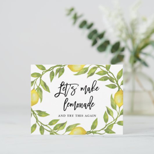 Ändern Sie das Datum, an dem Lemons Greenery versc Postkarte (Stehend Vorderseite)