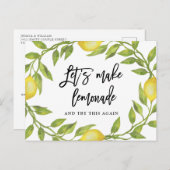 Ändern Sie das Datum, an dem Lemons Greenery versc Postkarte (Vorne/Hinten)