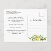 Ändern Sie das Datum, an dem Lemons Greenery versc Postkarte (Rückseite)