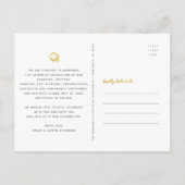 Ändern Sie das Datum, an dem schwarze Gold Abschlu Einladungspostkarte (Rückseite)