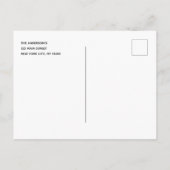 Ändern Sie das Datum, an dem tropische Palmen vers Ankündigungspostkarte (Rückseite)