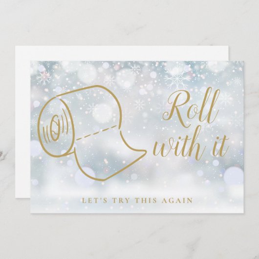 Ändern Sie das Datum, an dem Update Winter abgebro Save The Date (Vorne/Hinten)