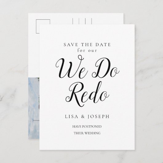 Ändern Sie das Datum, an dem wir das Foto zurückge Ankündigungspostkarte (Vorne/Hinten)