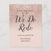 Ändern Sie das Datum, an dem wir den Gold-Glitzer Ankündigungspostkarte (Vorderseite)