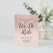 Ändern Sie das Datum, an dem wir den Gold-Glitzer  Ankündigungspostkarte (Stehend Vorderseite)