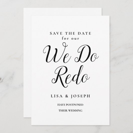 Ändern Sie das Datum, an dem wir den Wiederherstel Save The Date (Vorne/Hinten)