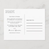 Ändern Sie das Datum der Eukalyptus-Hochzeit Ankündigungspostkarte (Rückseite)