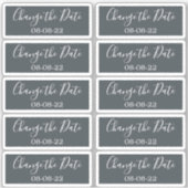 Ändern Sie das Datum der Hochzeit Labels 0,8" x 2" (Vorderseite)