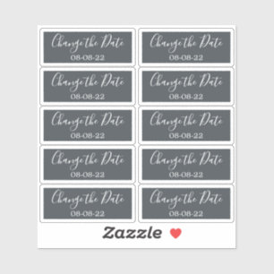 Ändern Sie das Datum der Hochzeit Labels 0,8" x 2"