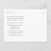 Ändern Sie das Datum der Hochzeit von Starfish Rus Ankündigungspostkarte (Rückseite)