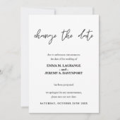 Ändern Sie das Datum der Hochzeitsankündigung Save The Date (Vorderseite)