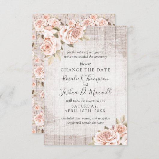 Ändern Sie das Datum der Neueinweihung rustikaler Einladung (Vorne/Hinten)